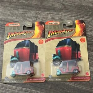 2-Matchbox Indiana Jones MBX Tangiers Tuk Tuk Toy